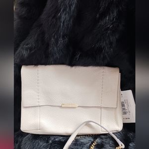 TED BAKER London Parson unlined soft leather xbody purse, light grey